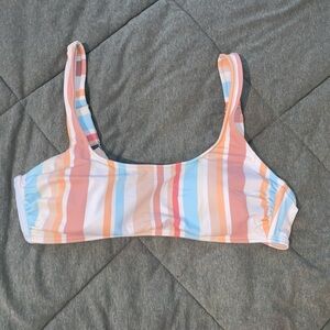 Xhilaration Women’s Multicolor Striped Bikini Top - size Large